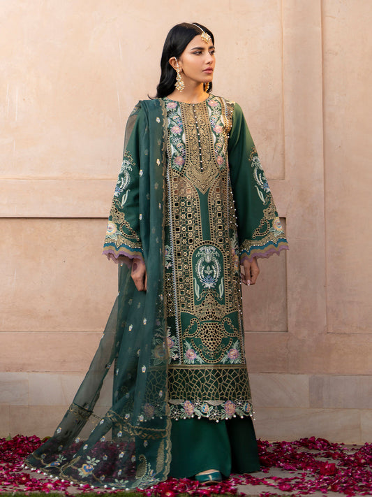 Binilyas DILBARO EMBROIDERED FESTIVE LAWN ’24 Collection 2024 – 407-A | 3 PC LUXURY LAWN