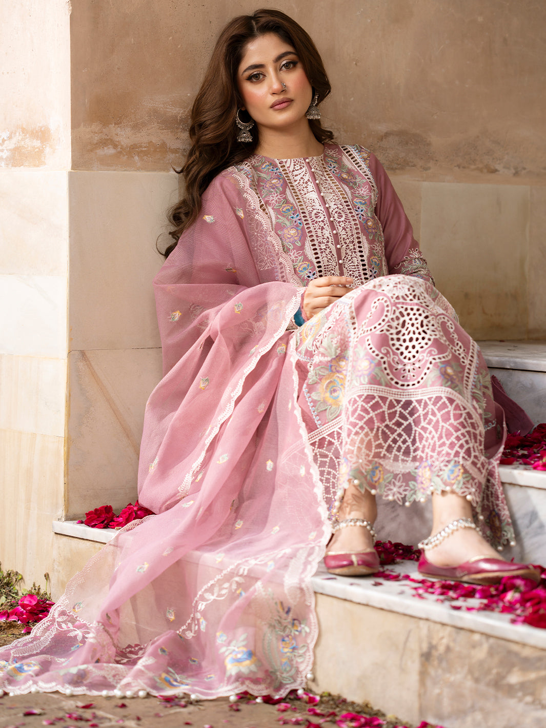 Binilyas DILBARO EMBROIDERED FESTIVE LAWN ’24 Collection 2024 – 407-B | 3 PC LUXURY LAWN