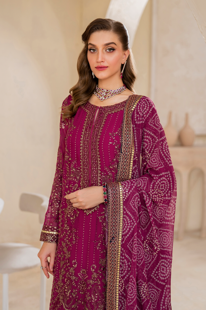 Iznik Formal Wear Collection 2024 – CC-45 Embroidered Chiffon