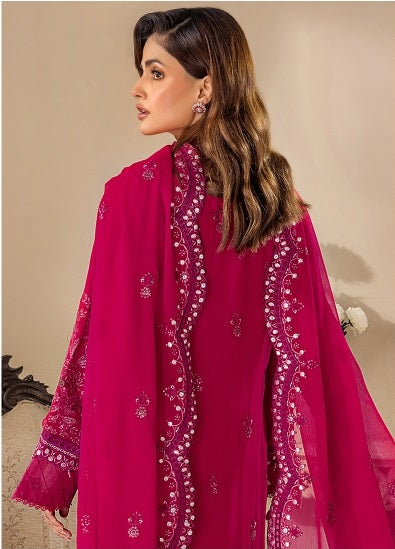 ZA Clothes Embroidered Chiffon Semi Stitched Design 04