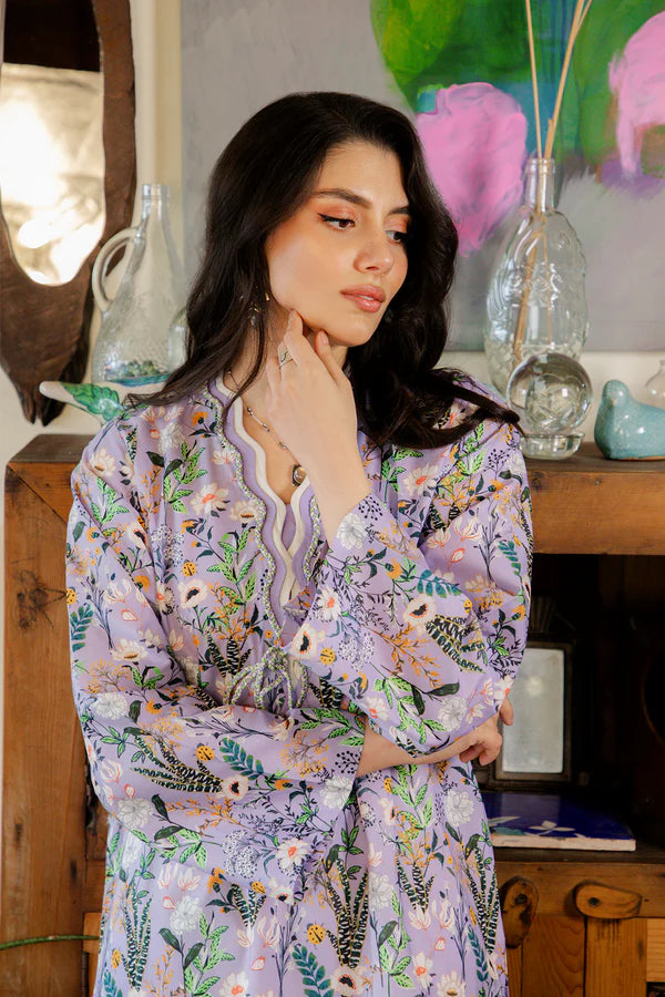 MIRHA BY SAHAR 1 PC UNSTITCHED'26 | LILAC WILDFLOWER