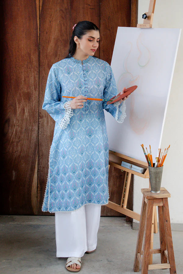 MIRHA BY SAHAR 1 PC UNSTITCHED'26 | SKY LATTICE