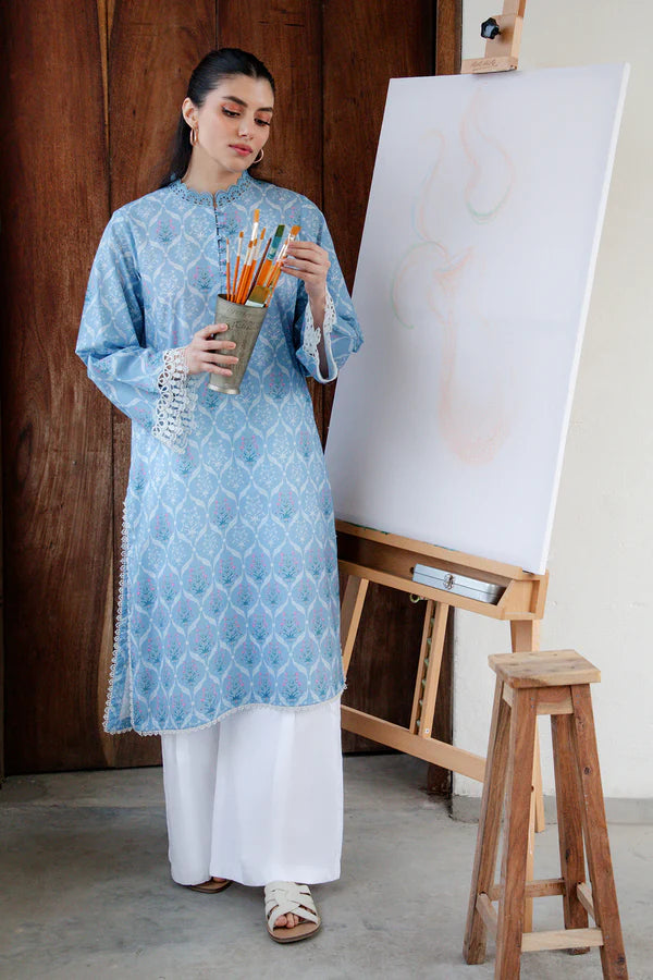 MIRHA BY SAHAR 1 PC UNSTITCHED'26 | SKY LATTICE