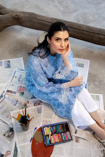 MIRHA BY SAHAR 1 PC UNSTITCHED'26 | SKY LATTICE