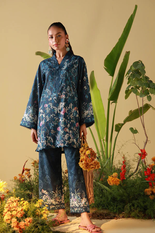 MIRHA BY SAHAR 2 PC UNSTITCHED'26 | MIDNIGHT TROPIQUE