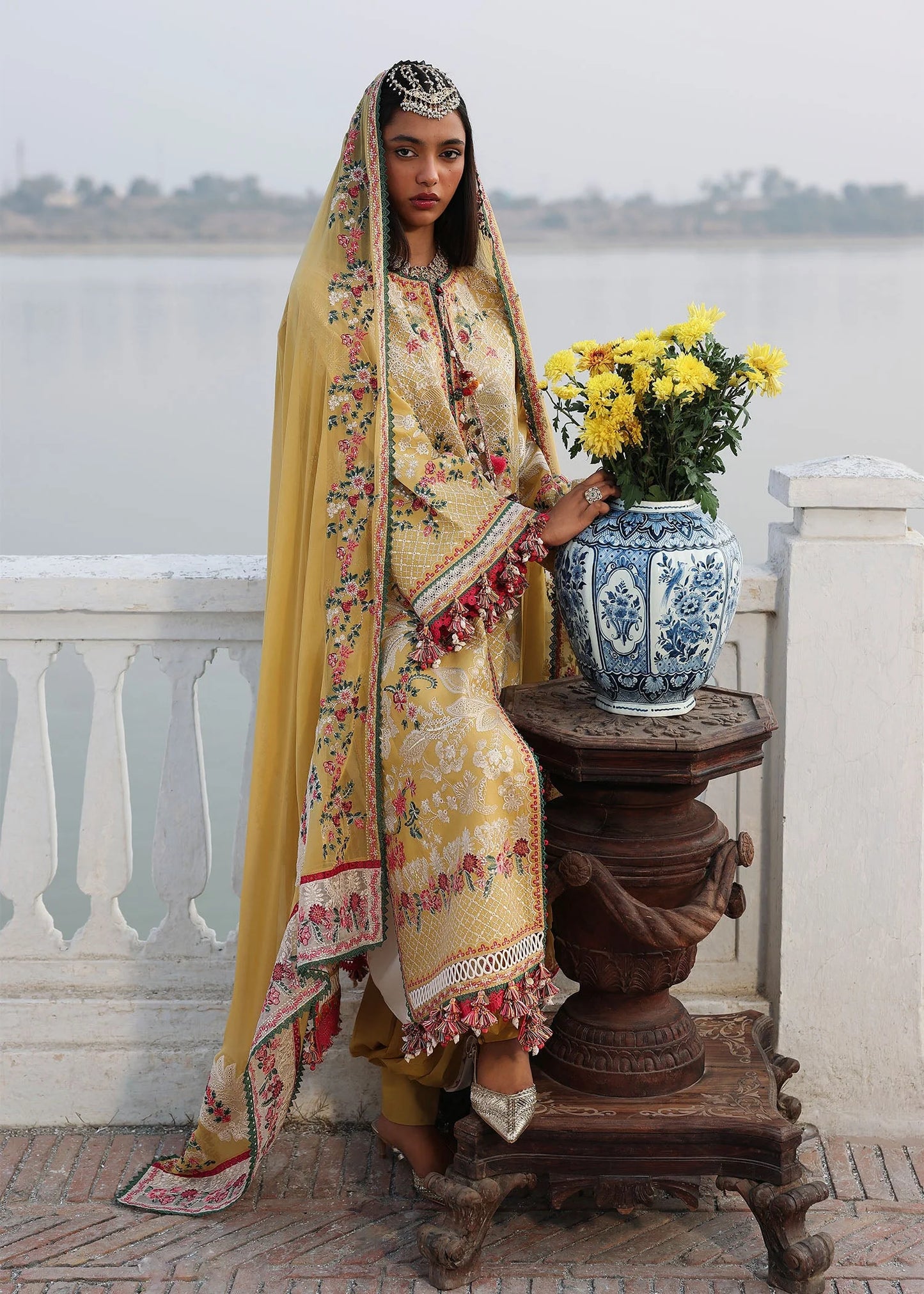 KALABAGH BY HUSSAIN REHAR UNSTITCHED'26| Ochre