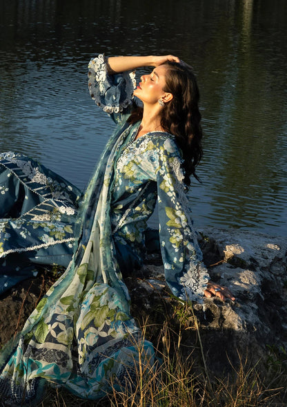ELAF SIGNATURE EMBROIDERED UNSTITCHED'26| ESA-7B SEA ENCHANTRESS