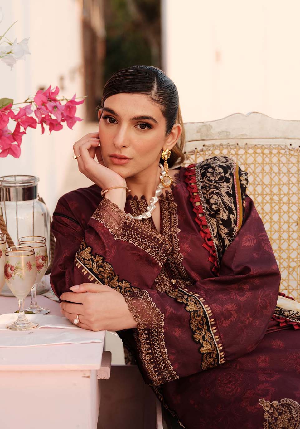 ZARQASH LUXE LAWN UNSTITCHED  Collection 2024 – ZQ 6