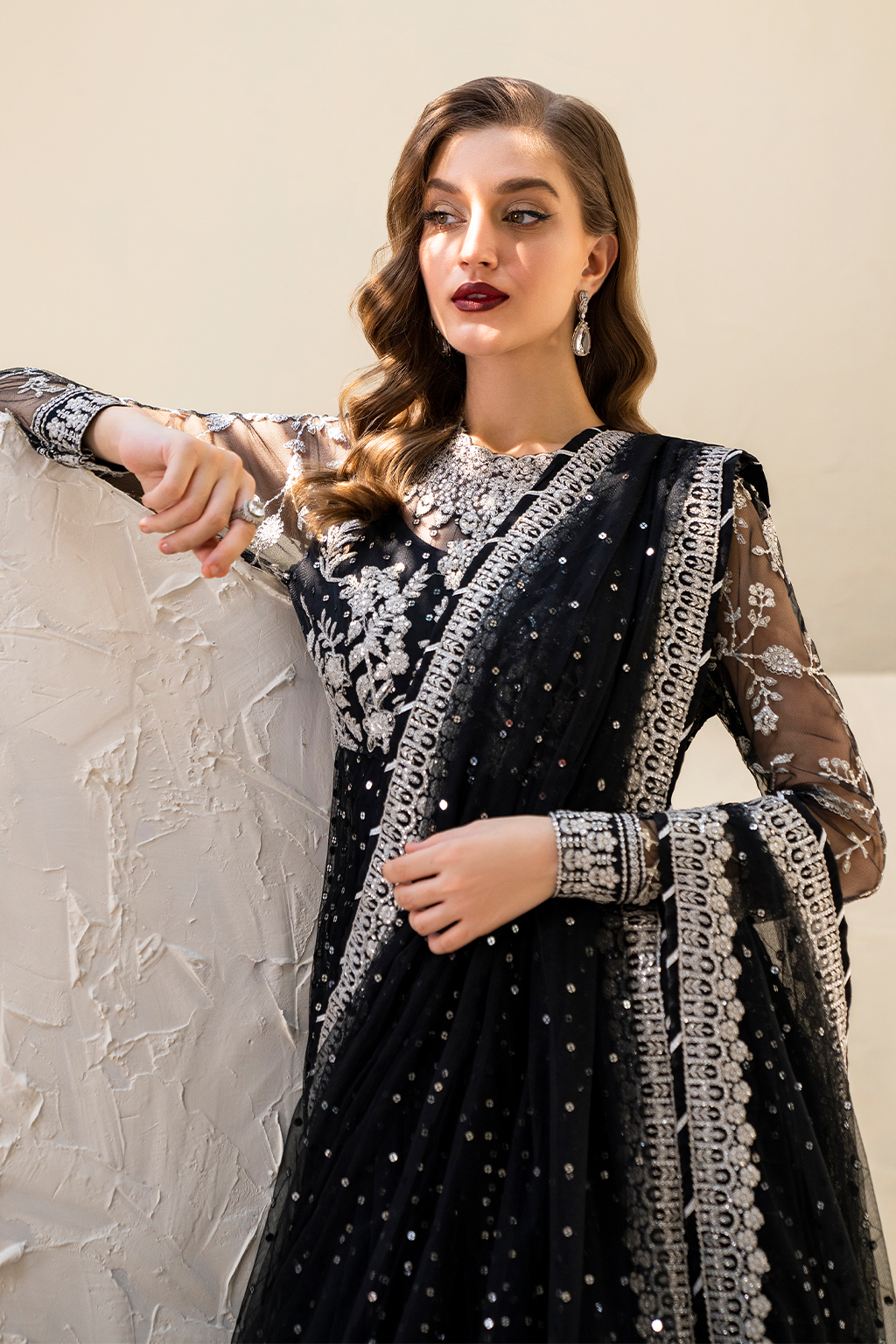 Iznik Formal Wear Collection 2024 – CC-50 Embroidered Net