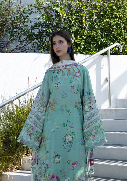 ELAF PRINTS UNSTITCHED COLLECTION'26 | EPN-7A TEAL ME