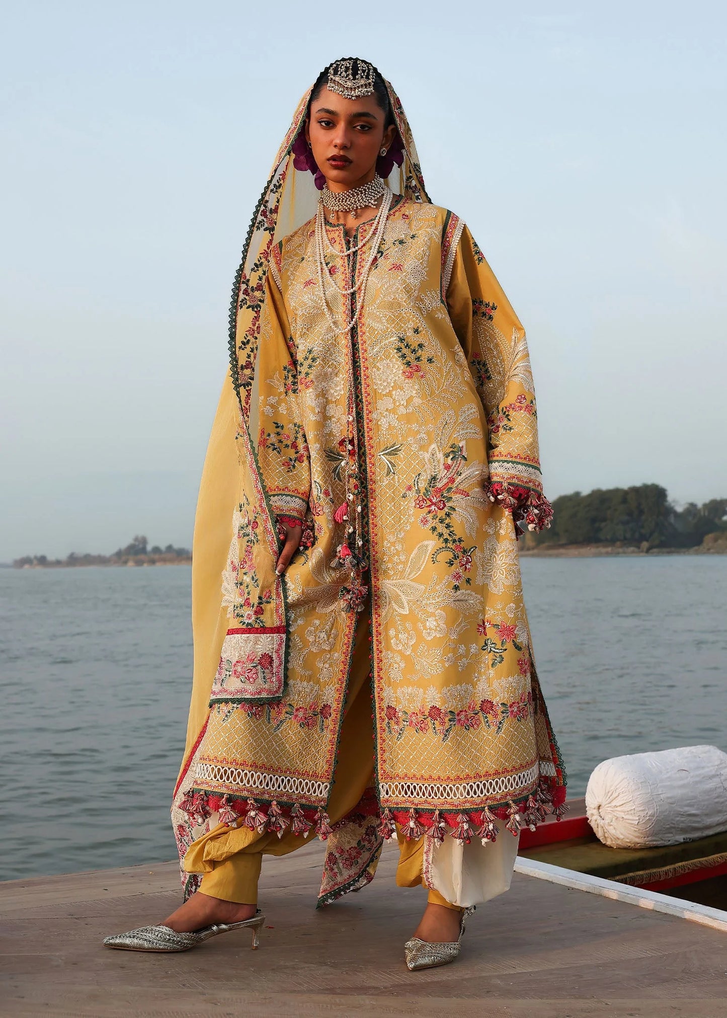 KALABAGH BY HUSSAIN REHAR UNSTITCHED'26| Ochre