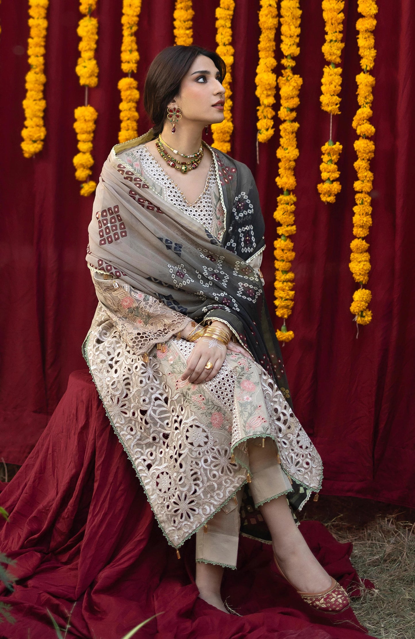 BANDHANI BY ALZOHAIB EMBROIDERED UNSTITCHED'26| D7