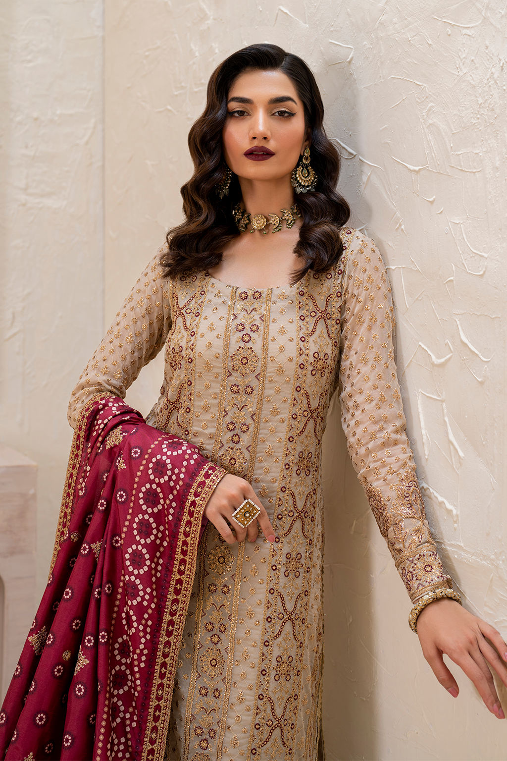 Iznik Formal Wear Collection 2024 – CC-44 Embroidered Chiffon