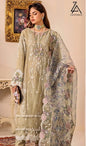 ZA Clothes Embroidered Chiffon Semi Stitched Design 07