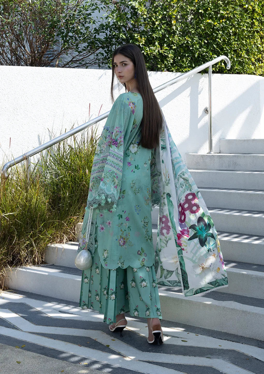 ELAF PRINTS UNSTITCHED COLLECTION'26 | EPN-7A TEAL ME
