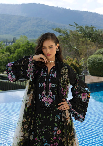 ELAF SIGNATURE EMBROIDERED UNSTITCHED'26| ESA-1B BLACK THRONE
