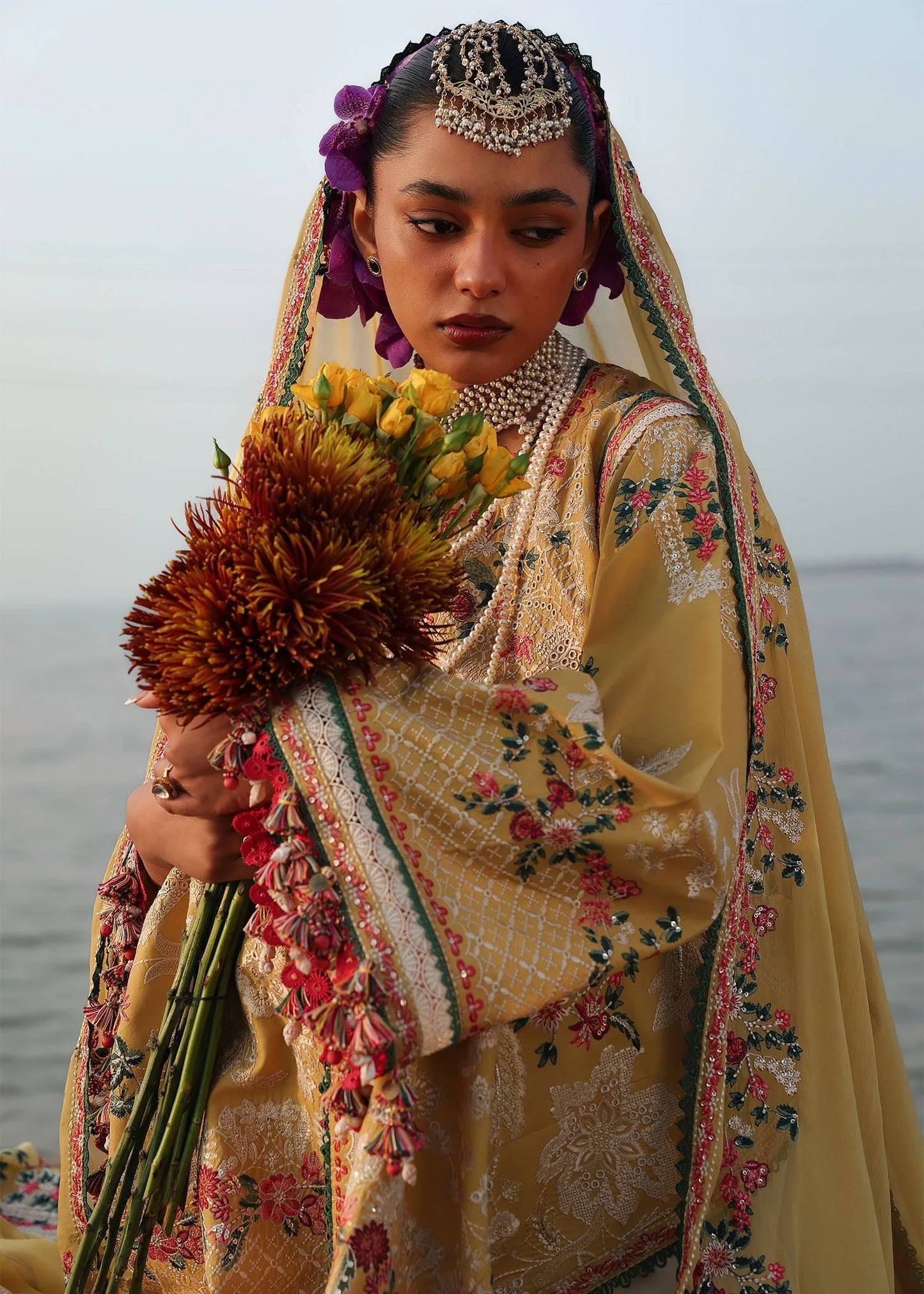 KALABAGH BY HUSSAIN REHAR UNSTITCHED'26| Ochre