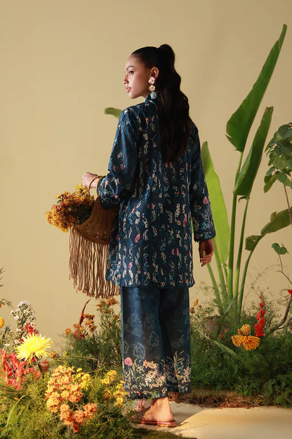 MIRHA BY SAHAR 2 PC UNSTITCHED'26 | MIDNIGHT TROPIQUE