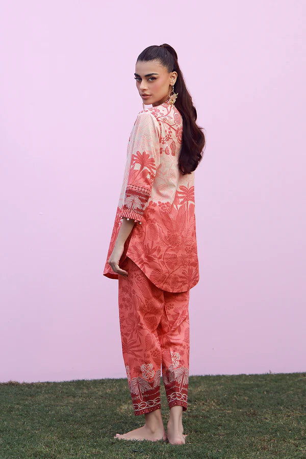 MIRHA BY SAHAR 2 PC UNSTITCHED'26 | CORAL SILHOUETTE