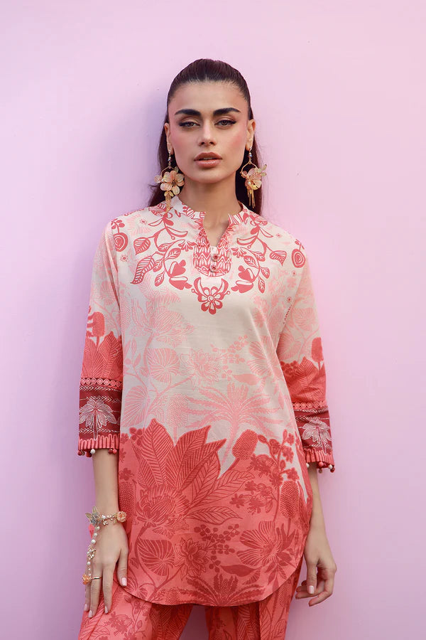 MIRHA BY SAHAR 2 PC UNSTITCHED'26 | CORAL SILHOUETTE