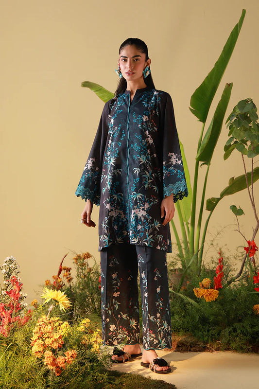 MIRHA BY SAHAR 2 PC UNSTITCHED'26 | MIDNIGHT TROPIQUE
