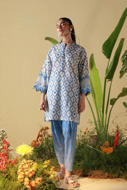 MIRHA BY SAHAR 2 PC UNSTITCHED'26 | PORCELAIN GEO