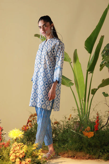 MIRHA BY SAHAR 2 PC UNSTITCHED'26 | PORCELAIN GEO