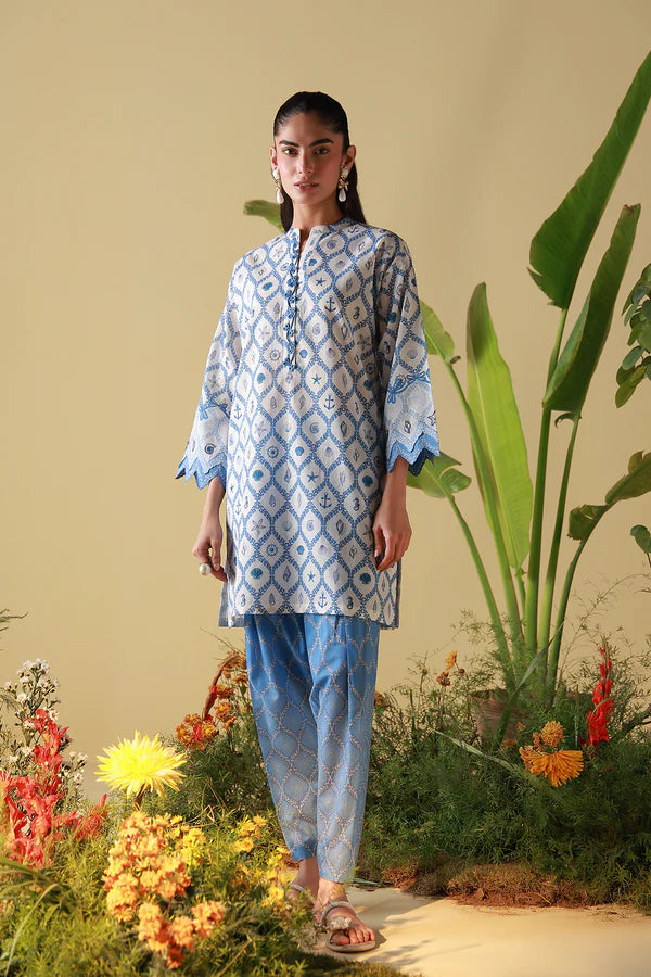 MIRHA BY SAHAR 2 PC UNSTITCHED'26 | PORCELAIN GEO