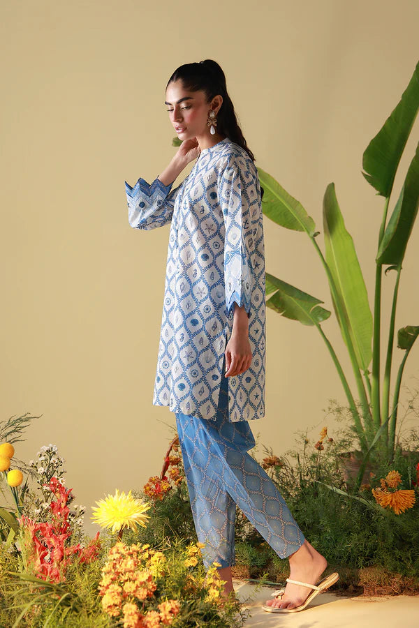 MIRHA BY SAHAR 2 PC UNSTITCHED'26 | PORCELAIN GEO