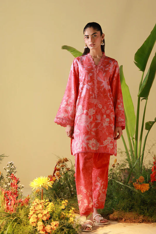 MIRHA BY SAHAR 2 PC UNSTITCHED'26 | CORAL PEONY