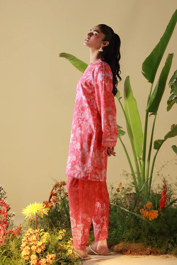 MIRHA BY SAHAR 2 PC UNSTITCHED'26 | CORAL PEONY