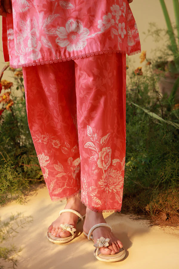 MIRHA BY SAHAR 2 PC UNSTITCHED'26 | CORAL PEONY