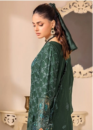 ZA Clothes Embroidered Chiffon Semi Stitched Design 08