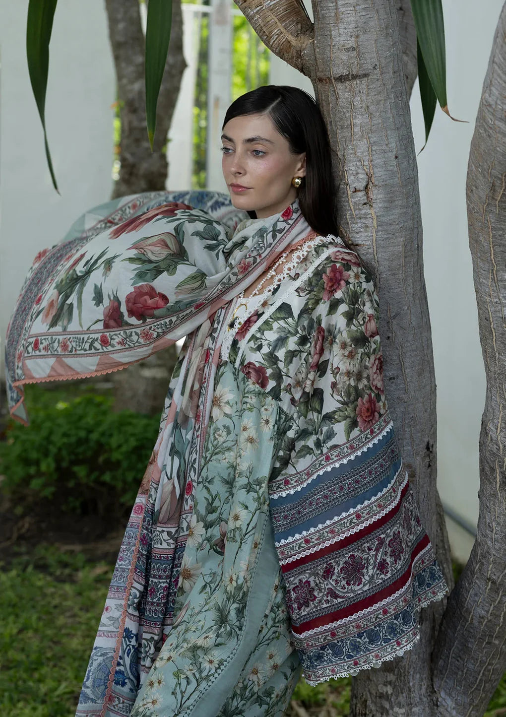 ELAF PRINTS UNSTITCHED COLLECTION'26 | EPN-6B OPALINE GARDEN