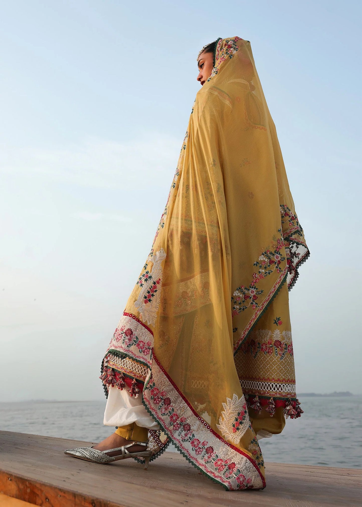 KALABAGH BY HUSSAIN REHAR UNSTITCHED'26| Ochre