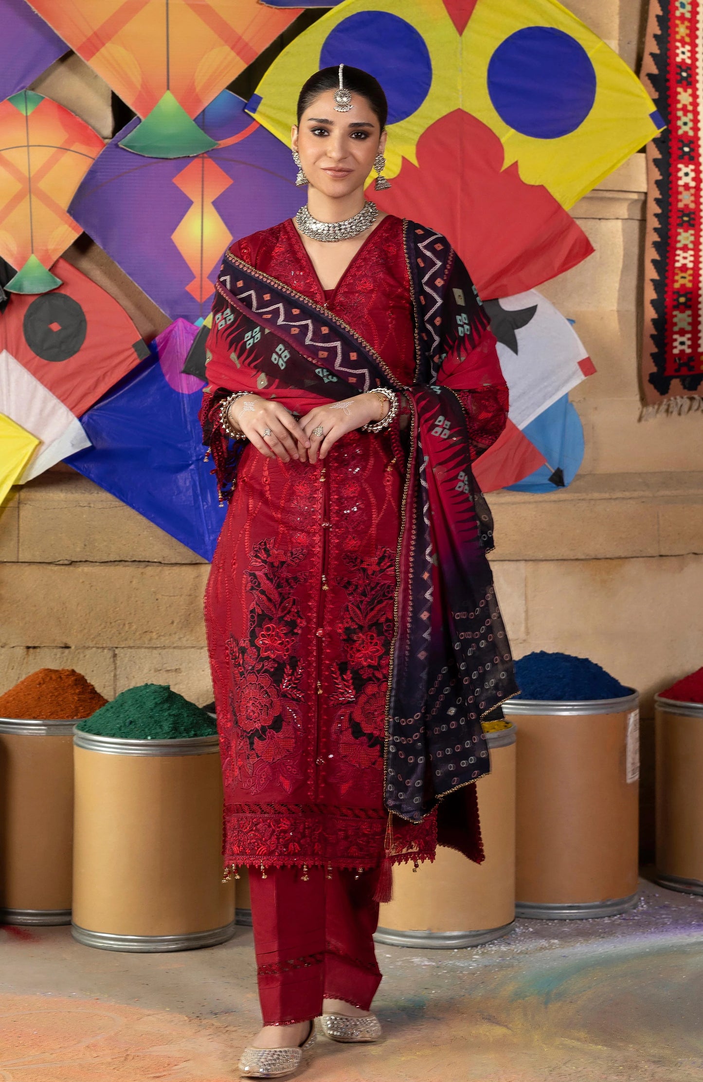 BANDHANI BY ALZOHAIB EMBROIDERED UNSTITCHED'26| D9