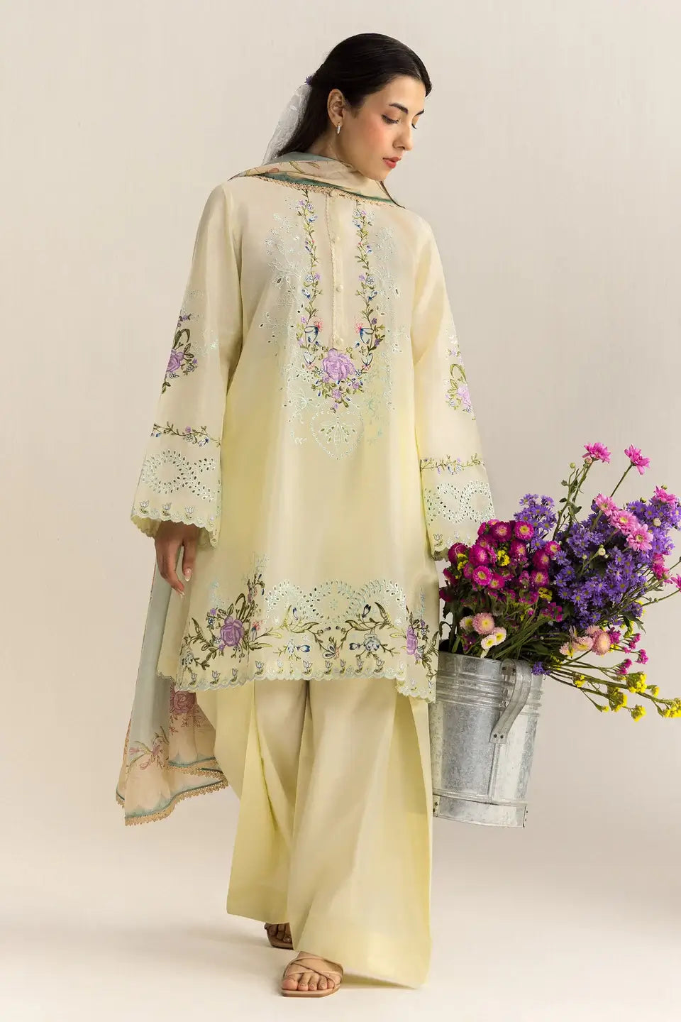 COCO BY ZARA SHAHJAHAN LAWN VOL 2 '26 - UNSTITCHED KIAN-8A