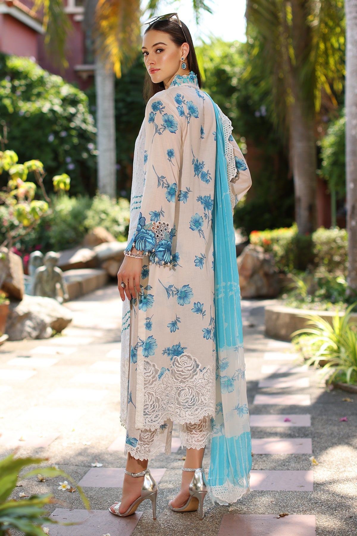 CHARIZMA REEM VOL 2 Collection 2024 – 3-PC Unstitched Embroidered Lawn Shirt with Embroidered Chiffon Dupatta and Trouser CRS4-15