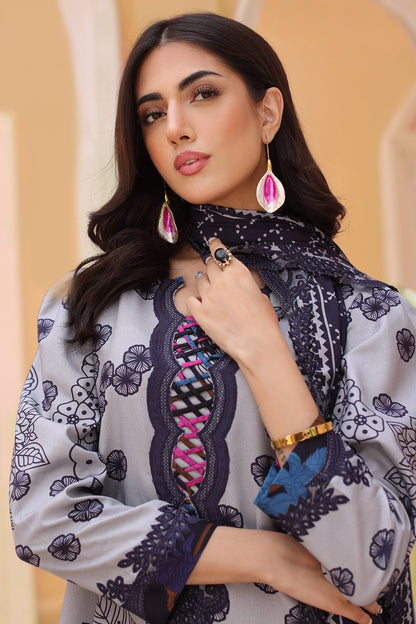 CHARIZMA SHEEN VOL 1 2024 Collection 2024 – 3-PC Unstitched Embroidered Linen Shawl Collection SHW4-05