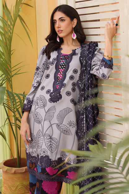 CHARIZMA SHEEN VOL 1 2024 Collection 2024 – 3-PC Unstitched Embroidered Linen Shawl Collection SHW4-05