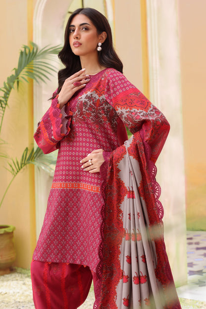 CHARIZMA SHEEN VOL 1 2024 Collection 2024 – 3-PC Unstitched Embroidered Linen Shawl Collection SHW4-06