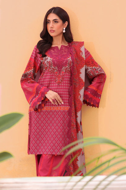 CHARIZMA SHEEN VOL 1 2024 Collection 2024 – 3-PC Unstitched Embroidered Linen Shawl Collection SHW4-06