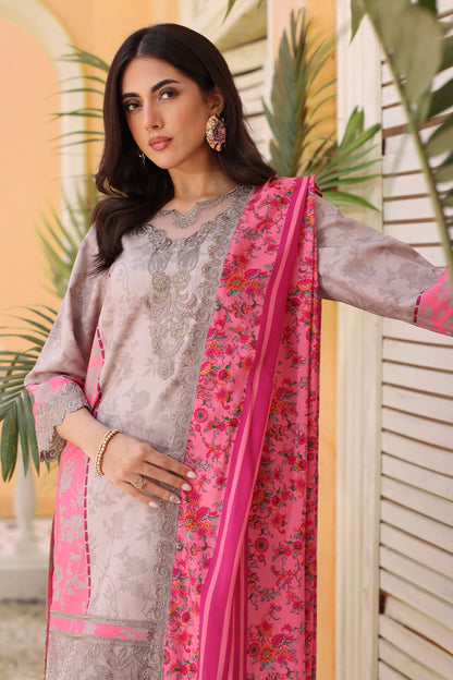 CHARIZMA SHEEN VOL 1 2024 Collection 2024 – 3-PC Unstitched Embroidered Linen Shawl Collection SHW4-04