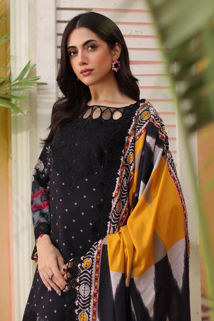 CHARIZMA SHEEN VOL 1 2024 Collection 2024 – 3-PC Unstitched Embroidered Linen Shawl Collection SHW4-03