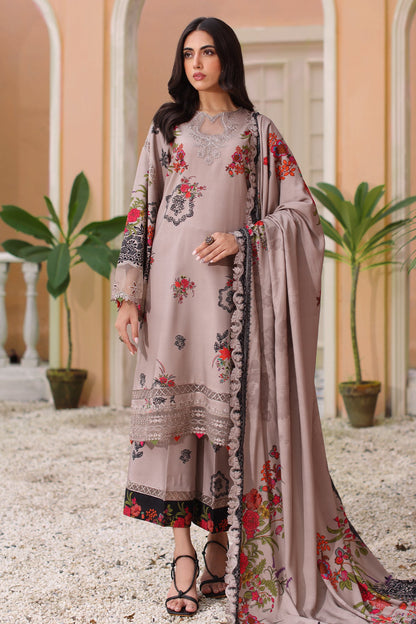 CHARIZMA SHEEN VOL 1 2024 Collection 2024 – 3-PC Unstitched Embroidered Linen Shawl Collection SHW4-02