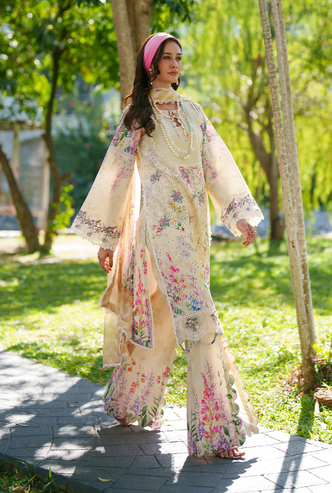 AJR PRINTED CHIKANKARI UNSTITCHED'26| LILA