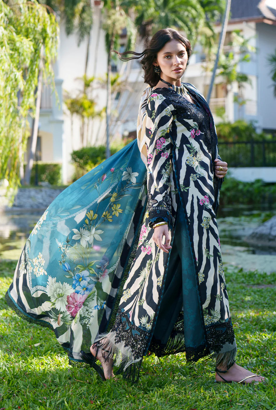 AJR PRINTED CHIKANKARI UNSTITCHED'26| IRIS