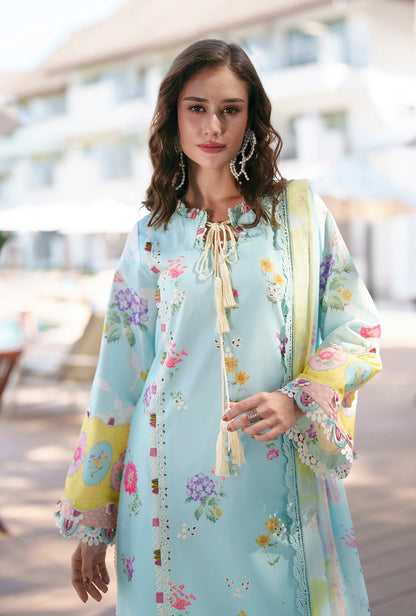 AJR PRINTED CHIKANKARI UNSTITCHED'26| AZURE