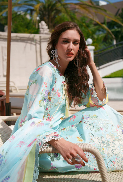 AJR PRINTED CHIKANKARI UNSTITCHED'26| AZURE