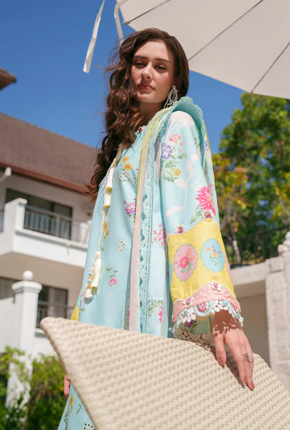 AJR PRINTED CHIKANKARI UNSTITCHED'26| AZURE
